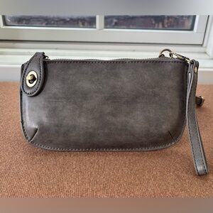 Like New/EUC - Sleek Joy Susan Mini Cross-Body/Wristlet (Gray)